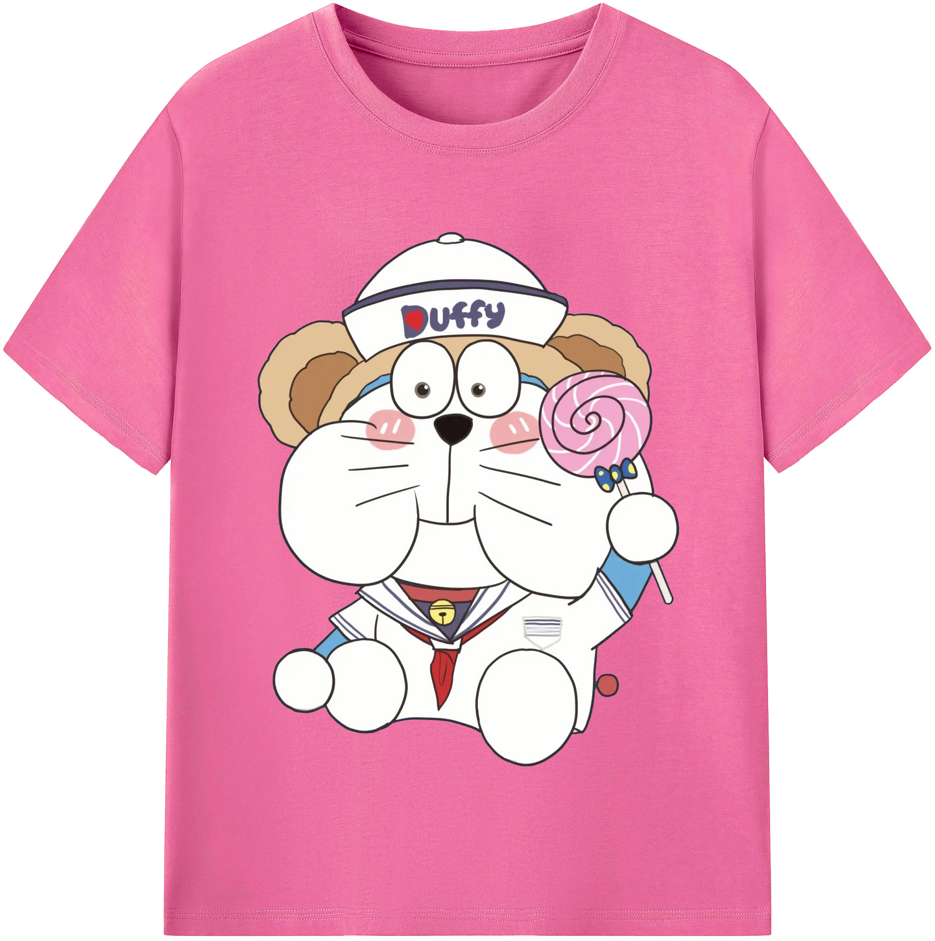 （画像用） ドラえもん Doraemon レディースカジュアルプリントTシャツ（綿100％）